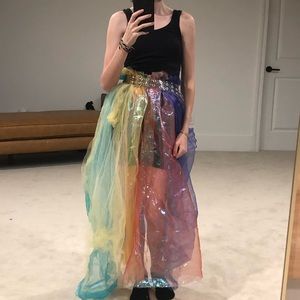 Rainbow skirt, handmade :)